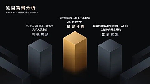 并列关系3项PPT图文页