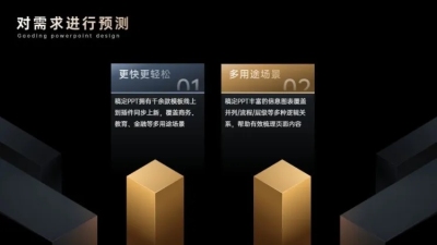 并列关系2项PPT图文页