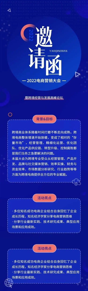 H5长页表单电商营销大会峰会论坛会议邀请函