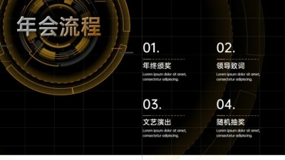 并列关系4项PPT目录页
