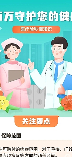 金融医疗保险知识科普理念宣传插画海报