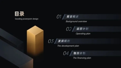 并列关系4项PPT图文页