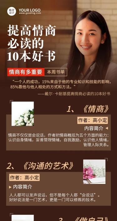 书单推荐必读书单长图海报