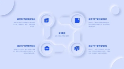 流程关系循环关系4项PPT图文页