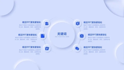 发散汇聚关系对比关系6项PPT图文页
