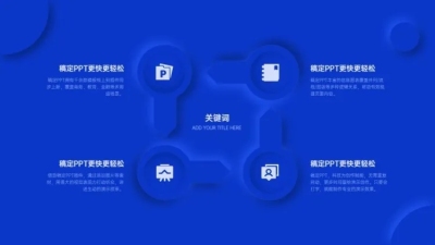 流程关系循环关系4项PPT图文页