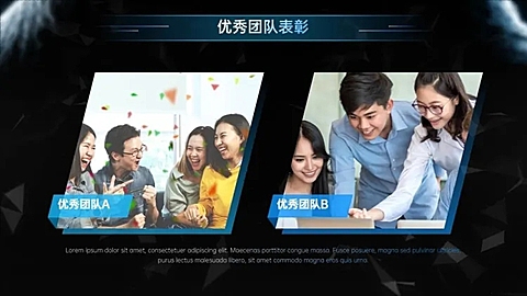 并列关系2项PPT图文页