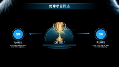 总分关系2项PPT图文页