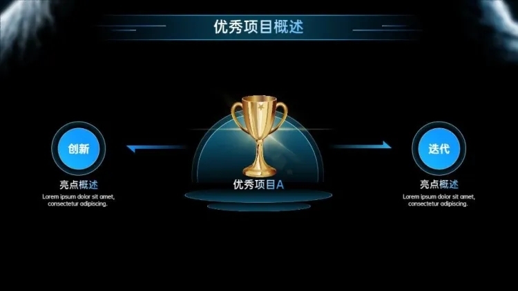 总分关系2项PPT图文页预览效果