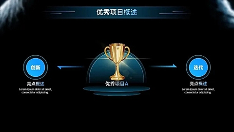 总分关系2项PPT图文页