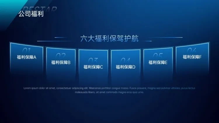 并列关系6项PPT图文页预览效果