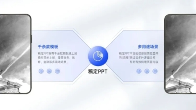 对比关系2项PPT图文页