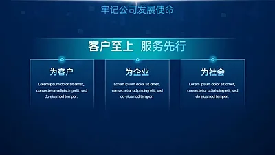 并列关系3项PPT图文页