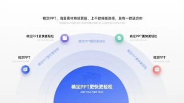 发散汇聚关系4项PPT图文页