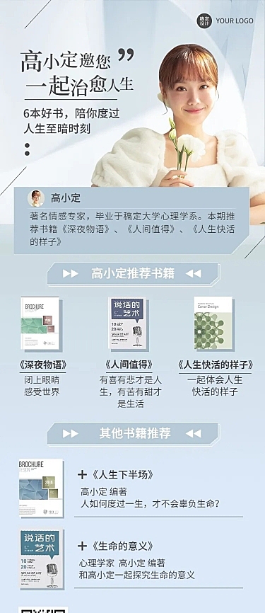 书单推荐长图海报