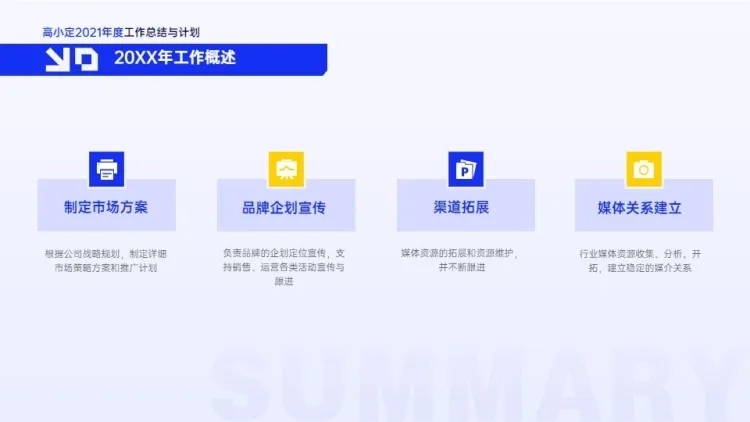 并列关系4项PPT图文页预览效果