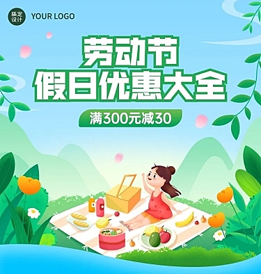 五一劳动节餐饮假日地方餐厅优惠活动文章长图