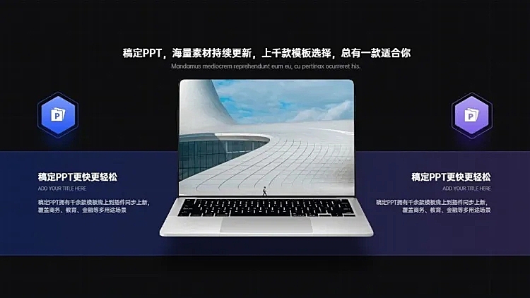 对比关系2项PPT图文页