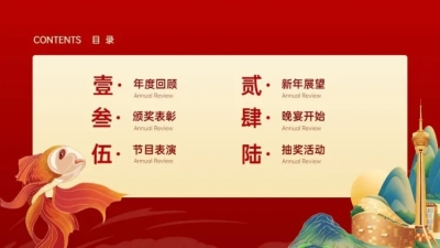 并列关系6项PPT图文页