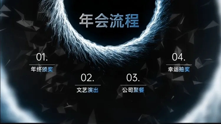 并列关系4项PPT目录页预览效果