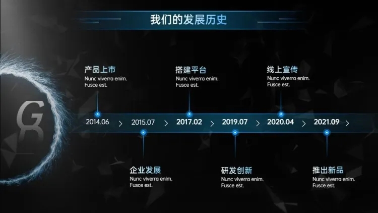 递进关系6项PPT图文页预览效果