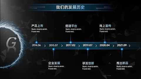 递进关系6项PPT图文页