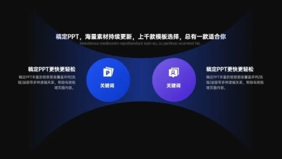 对比关系2项PPT图文页