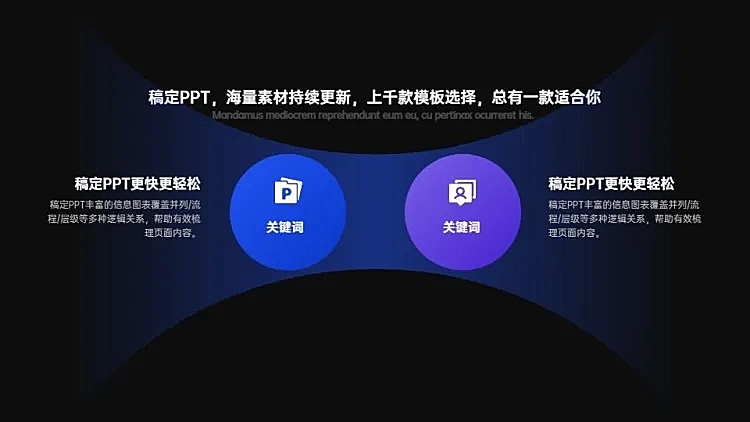 对比关系2项PPT图文页