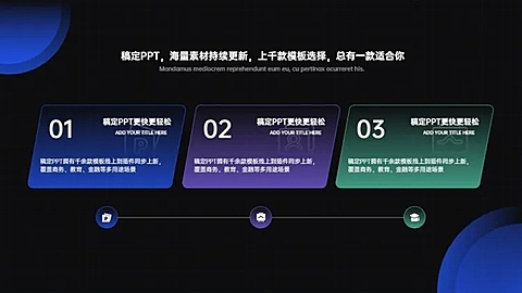 并列关系3项PPT图文页