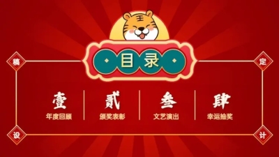 并列关系4项PPT目录页