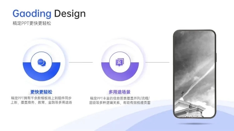 并列关系2项PPT图文页预览效果