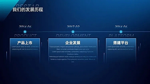 递进关系3项PPT图文页