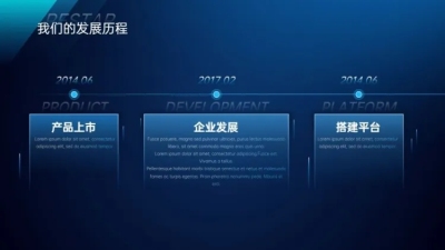 递进关系3项PPT图文页