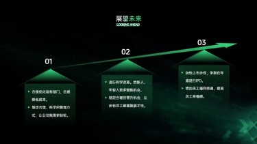 递进关系3项PPT图文页