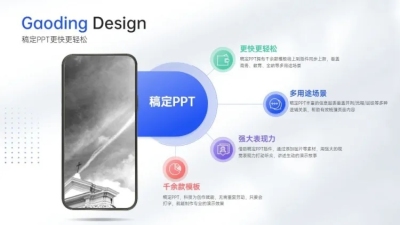 并列关系4项PPT图文页