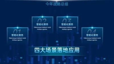 并列关系4项PPT图文页
