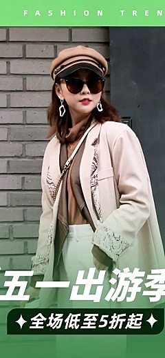 清新五一出游季服装女装店铺首页