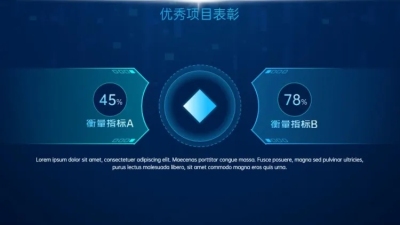 对比关系2项PPT图文页