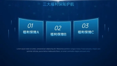 并列关系3项PPT图文页