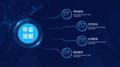 总分关系4项PPT图文页