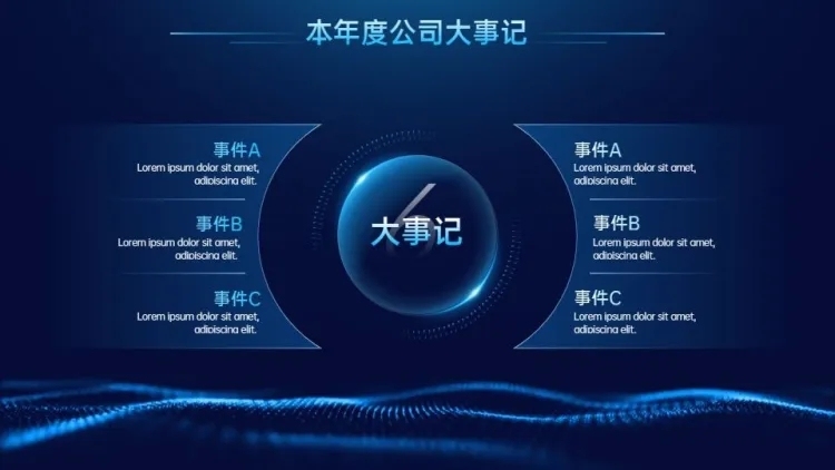 总分关系6项PPT图文页预览效果