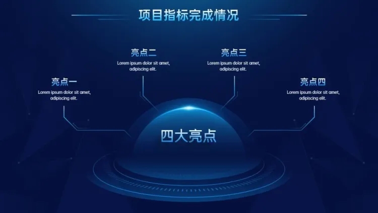 点击进入编辑 总分关系4项PPT图文页预览效果