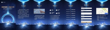 H5翻页蓝金招商加盟会议邀请函城市科技星球