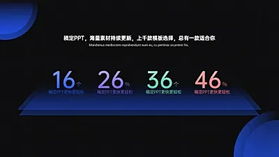 并列关系4项PPT图文页