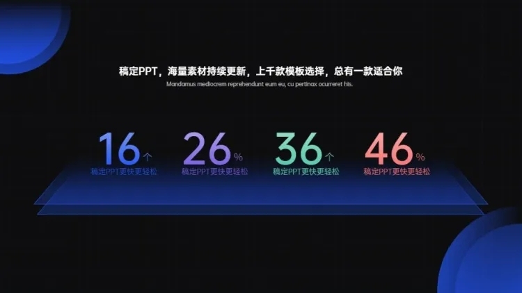 并列关系4项PPT图文页预览效果