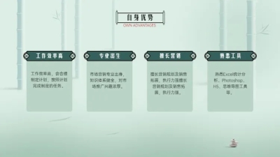 并列关系4项PPT图文页