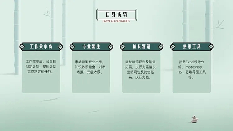 并列关系4项PPT图文页