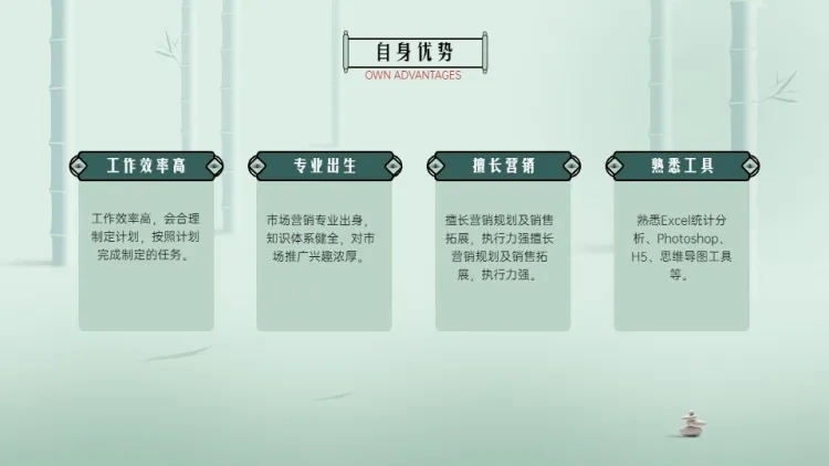 并列关系4项PPT图文页预览效果