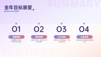 并列关系4项PPT图文页