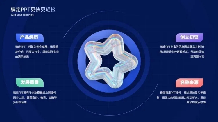 并列关系4项PPT图文页预览效果